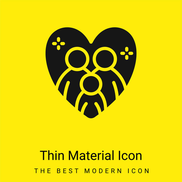 Goedkeuring minimaal helder geel materiaal icoon - Vector, afbeelding
