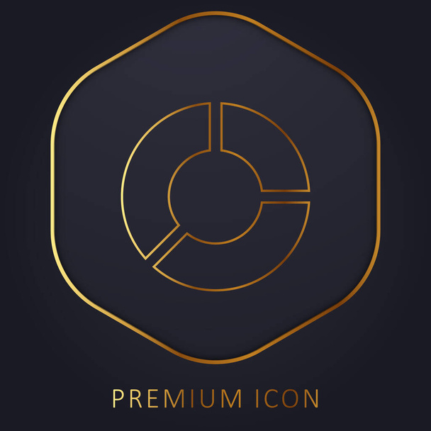 Аналітика логотип або значок преміум-класу золотої лінії
 - Вектор, зображення