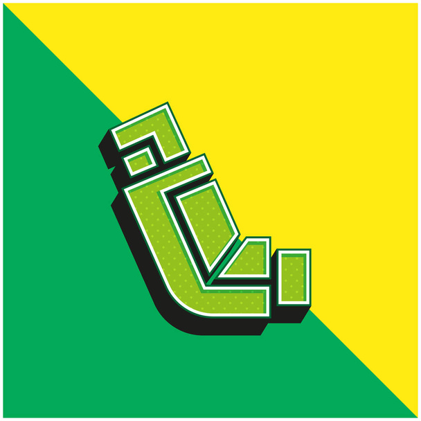 Aerosol Πράσινο και κίτρινο σύγχρονο 3d διάνυσμα εικονίδιο λογότυπο - Διάνυσμα, εικόνα
