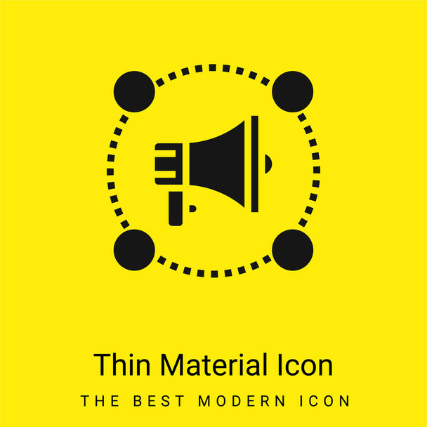 Affiliate Marketing minimal leuchtend gelbes Material-Symbol - Vektor, Bild