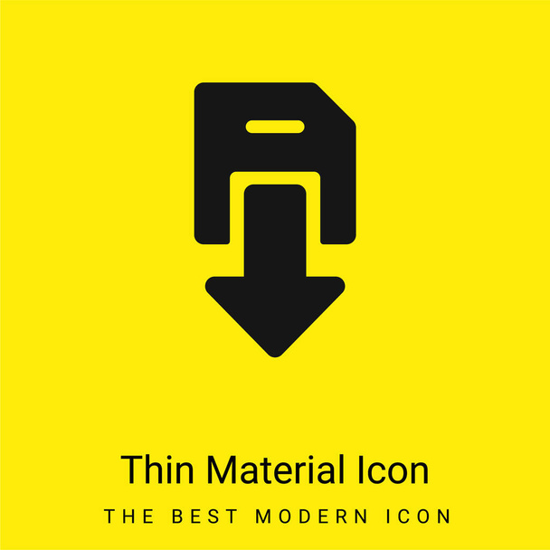 Backup icona minimale materiale giallo brillante - Vettoriali, immagini