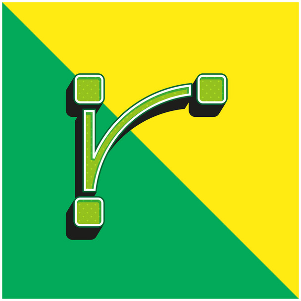 Arc Logo vectoriel 3D moderne vert et jaune - Vecteur, image
