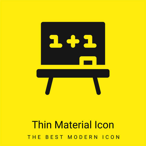 Board minimal bright yellow material icon - Vector, Image