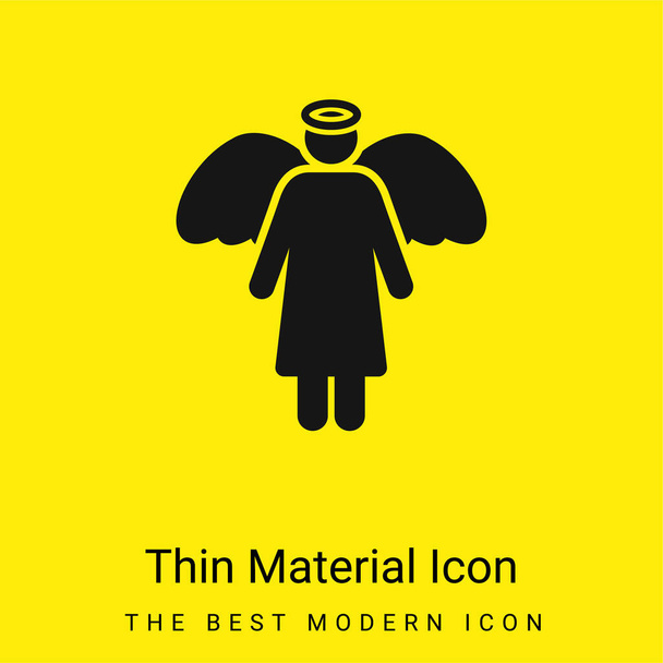 Engel minimaal helder geel materiaal icoon - Vector, afbeelding