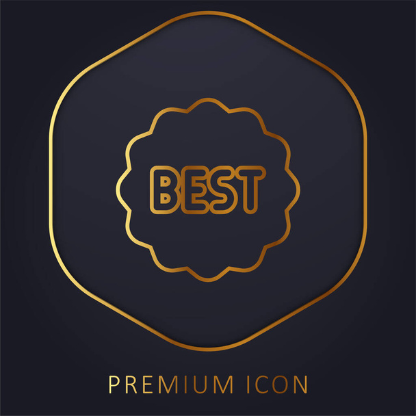 Najlepsze logo złotej linii premium lub ikona - Wektor, obraz
