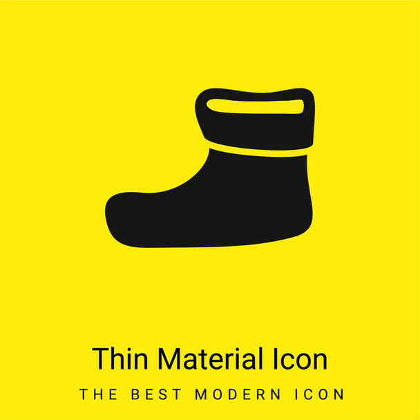 Boot Na Boże Narodzenie minimalna jasnożółty materiał ikona - Wektor, obraz