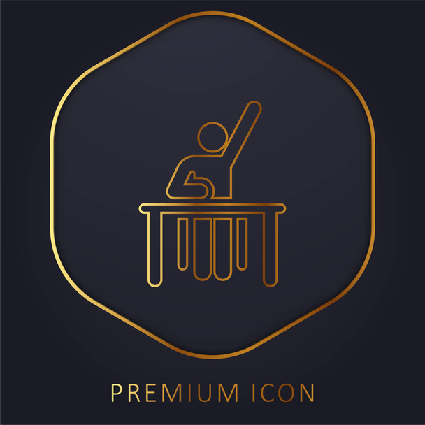 Réponse ligne d'or logo premium ou icône - Vecteur, image