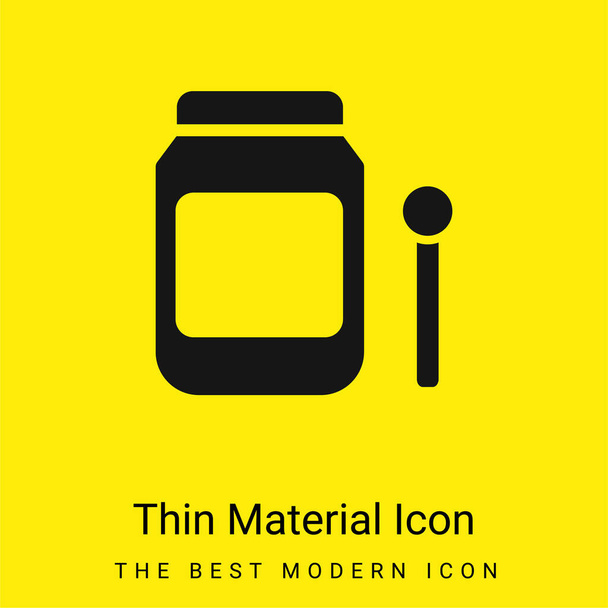Baby Food minimalna jasnożółta ikona materiału - Wektor, obraz