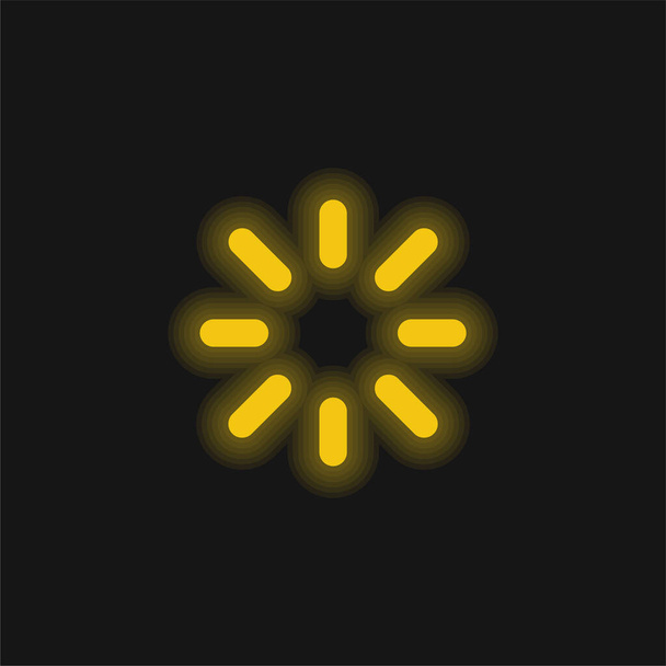 Icona al neon luminoso giallo Birghtness - Vettoriali, immagini