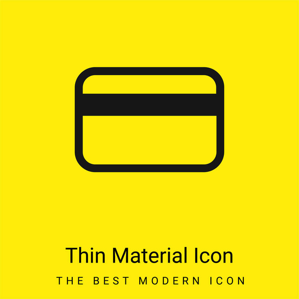 Grande carta di credito icona materiale giallo brillante minimo - Vettoriali, immagini