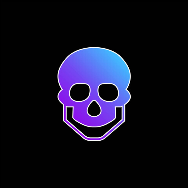 Big Skull icône vectorielle de dégradé bleu - Vecteur, image
