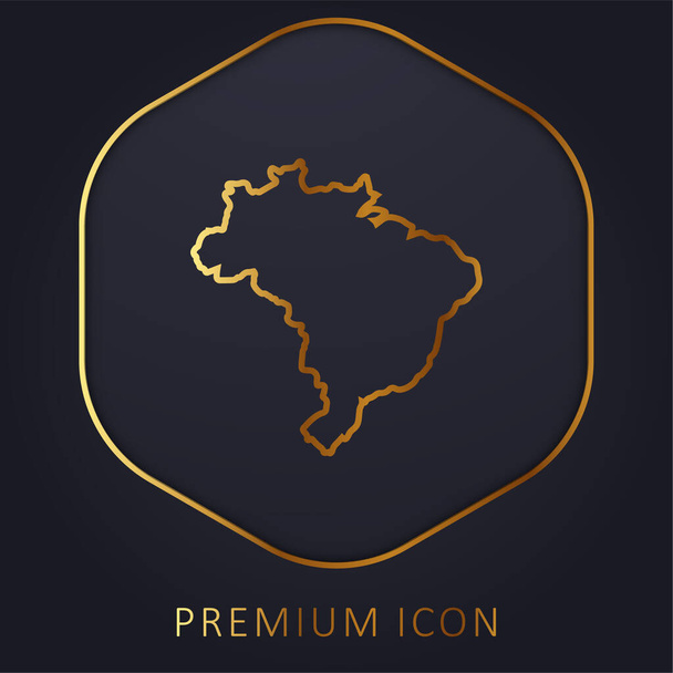 Fekete arany vonal prémium logó vagy ikon - Vektor, kép