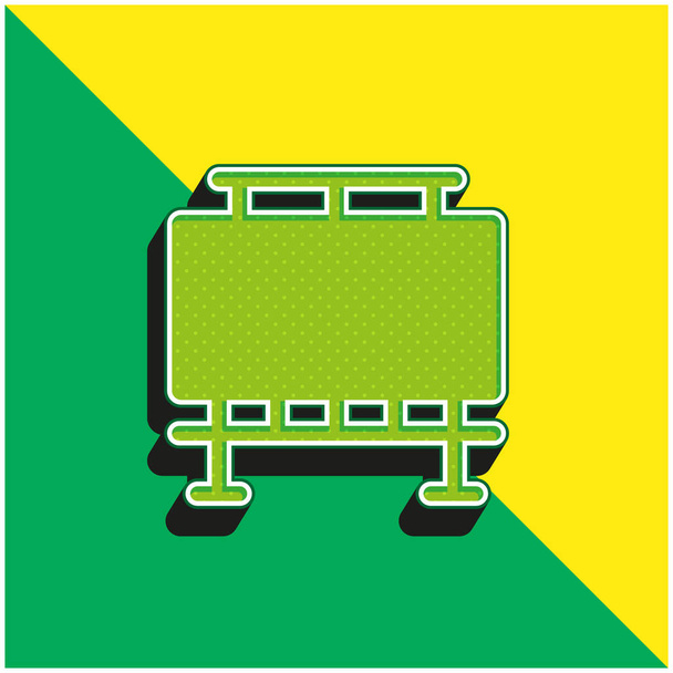 Billboard Zelená a žlutá moderní 3D vektorové logo ikony - Vektor, obrázek