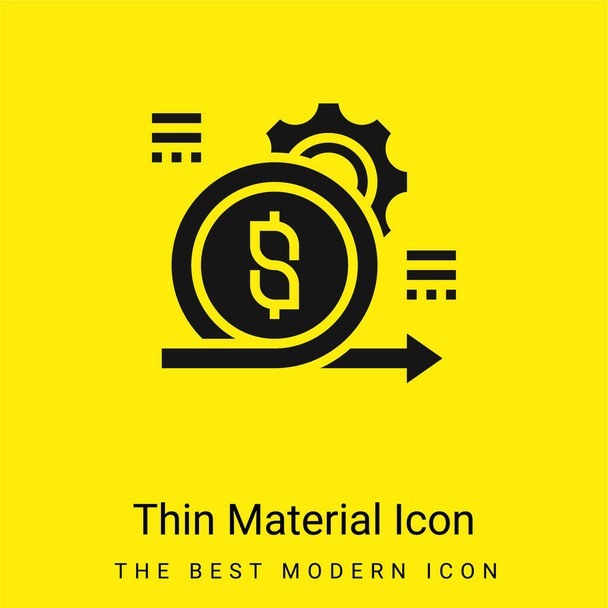 Agilis minimális világos sárga anyag ikon - Vektor, kép