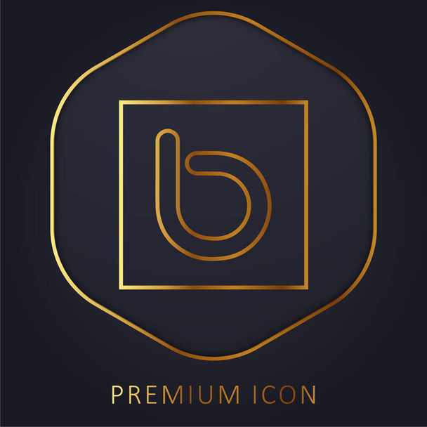 Bebo golden line premium logo or icon - Vector, Image