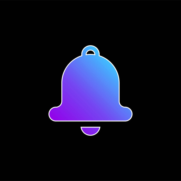 Bell blue gradient vector icon - Vector, Image