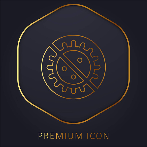 Antibiótico linha dourada logotipo premium ou ícone - Vetor, Imagem