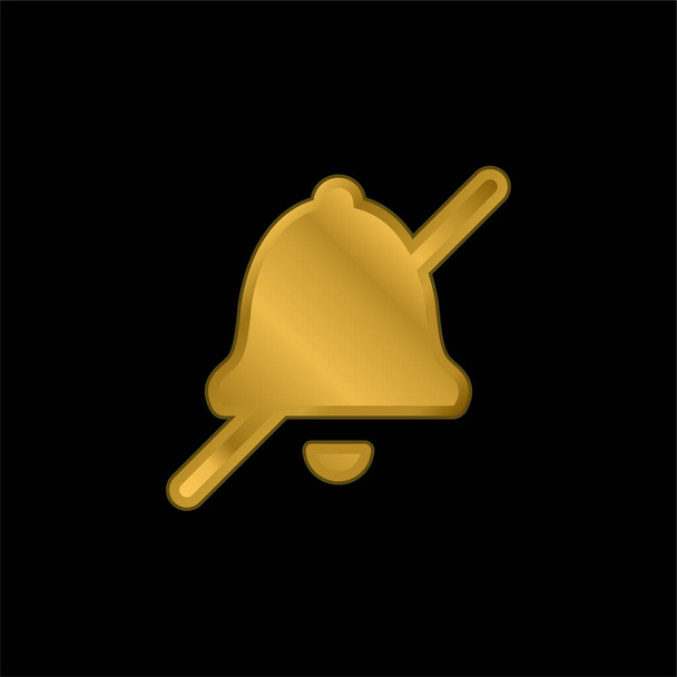 Alarm aus vergoldeten metallischen Symbol oder Logo-Vektor - Vektor, Bild