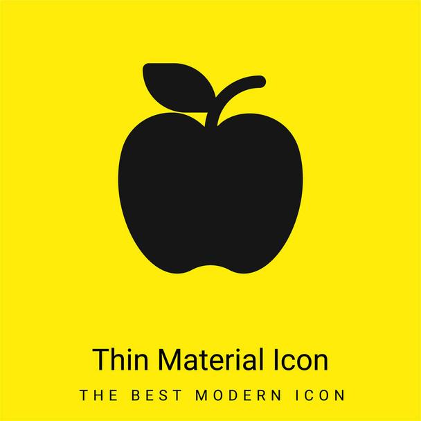 Apple minimális fényes sárga anyag ikon - Vektor, kép