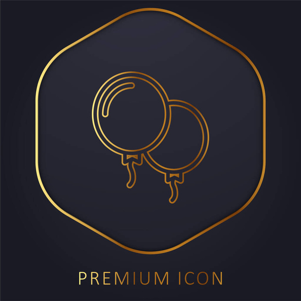 Luftballons goldene Linie Premium-Logo oder Symbol - Vektor, Bild