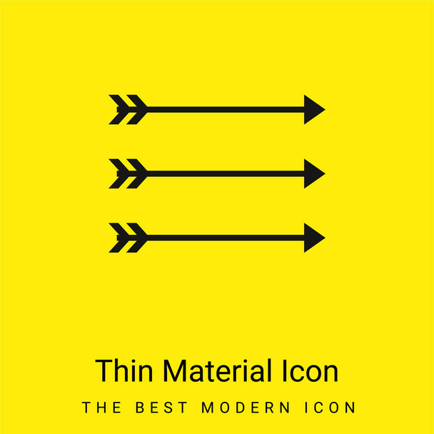 Šipky minimální jasně žlutý materiál ikona - Vektor, obrázek