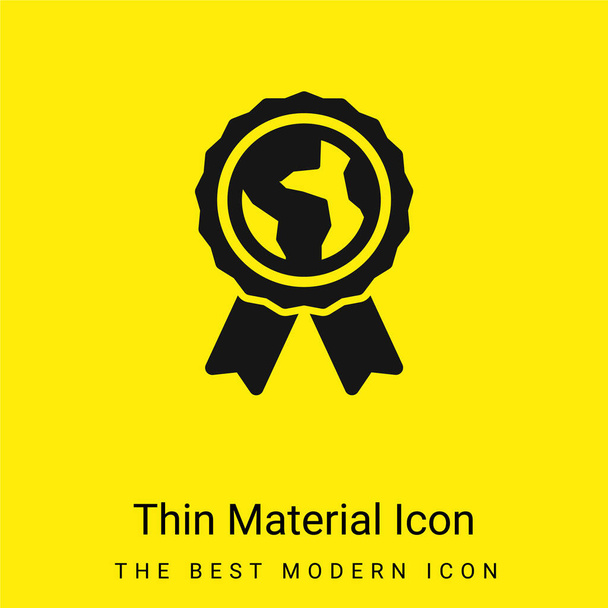 Odznak minimální jasně žlutý materiál ikona - Vektor, obrázek