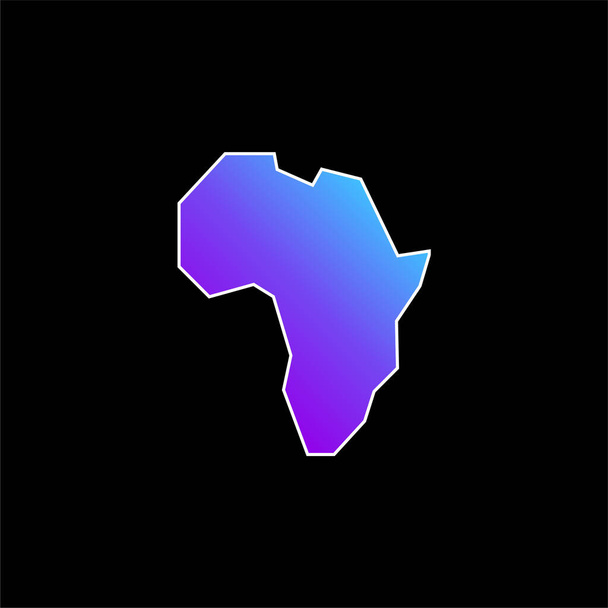 Icône vectorielle dégradé bleu Afrique - Vecteur, image
