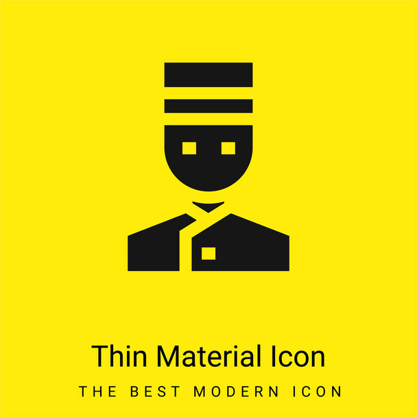Bellhop minimal bright yellow material icon - Vector, Image