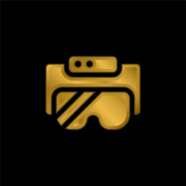 Ar Окуляри Золота металева іконка або вектор логотипу
 - Вектор, зображення
