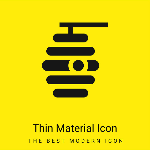 Včelí minimální jasně žlutá ikona materiálu - Vektor, obrázek