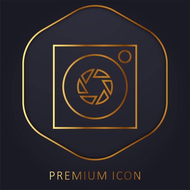 Apertura línea dorada logotipo premium o icono - Vector, Imagen