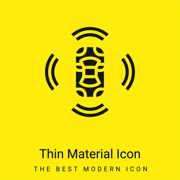 Sensor 3d mínimo icono de material amarillo brillante - Vector, Imagen