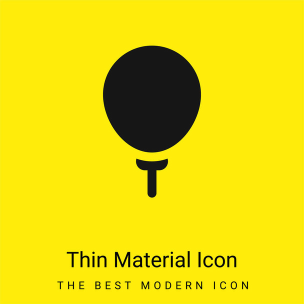 Luftballon minimal leuchtend gelbes Materialsymbol - Vektor, Bild