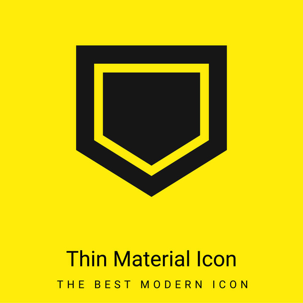 Base minimal bright yellow material icon - Vector, Image