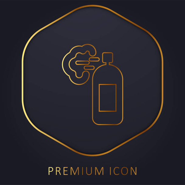 Air Freshener altın çizgi prim logosu veya simgesi - Vektör, Görsel