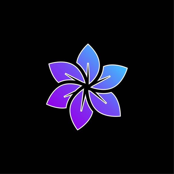 Nagy Virág kék gradiens vektor ikon - Vektor, kép