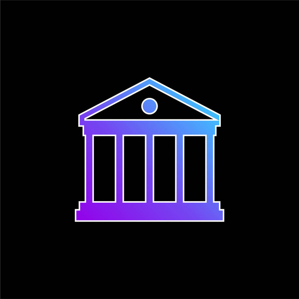 Ikona modrého přechodu banky - Vektor, obrázek