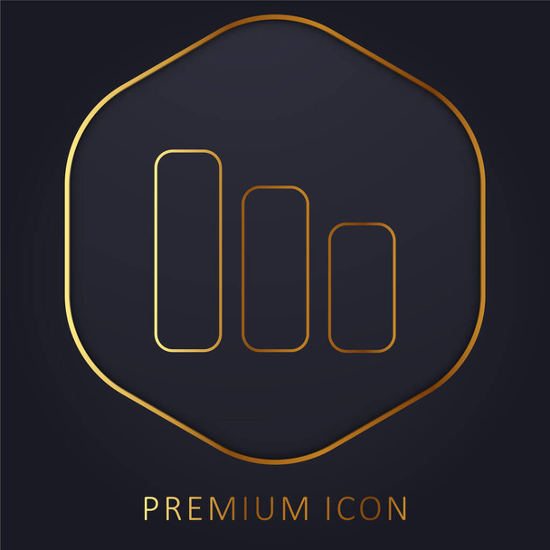 Bars Symbol arany vonal prémium logó vagy ikon - Vektor, kép