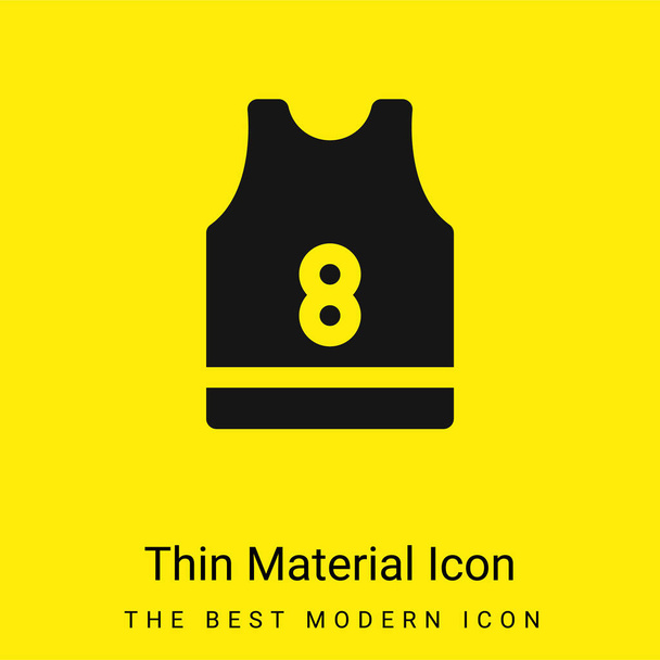 Koszykówka Jersey minimalna jasnożółty materiał ikona - Wektor, obraz