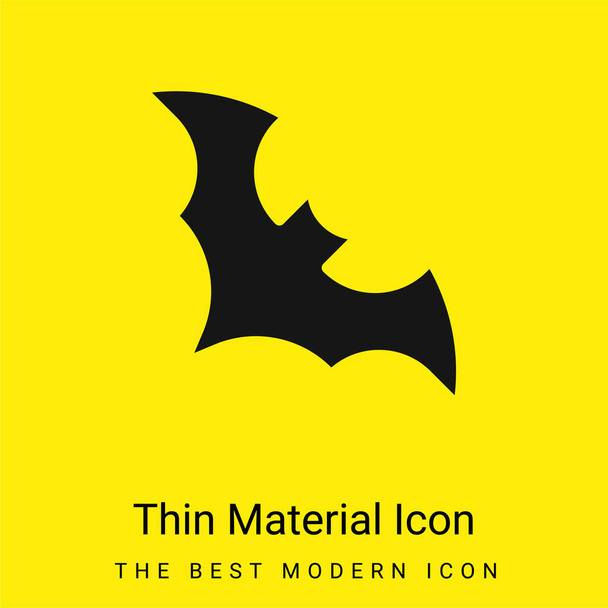 Bat minimální jasně žlutý materiál ikona - Vektor, obrázek
