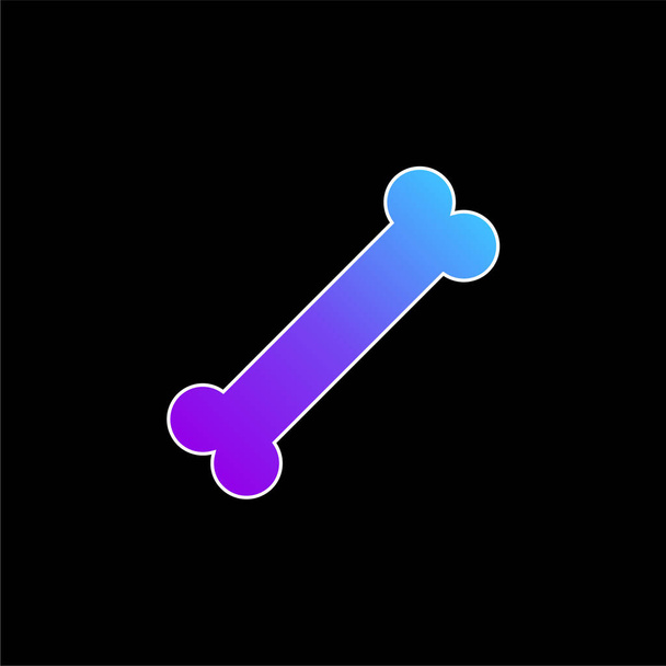 Bone blue gradient vector icon - Vector, Image