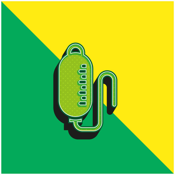 Blood Transfusion Green and yellow modern 3d vector icon logo - Vector, Image