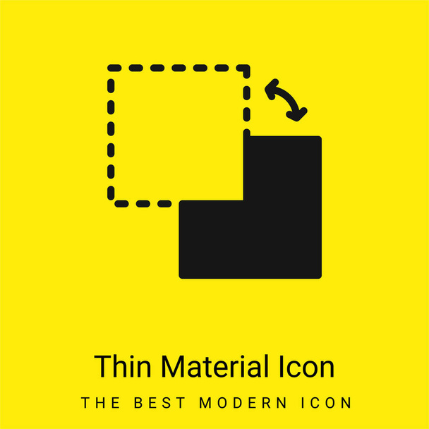 Háttér minimális fényes sárga anyag ikon - Vektor, kép