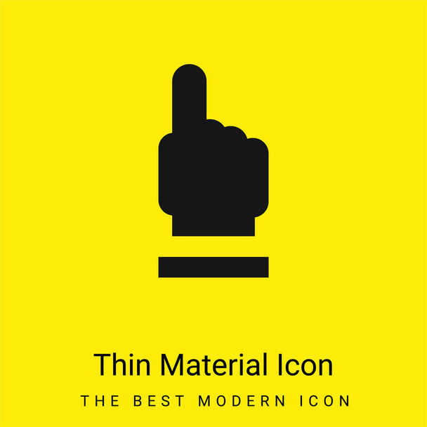 Ask minimal bright yellow material icon - Vector, Image