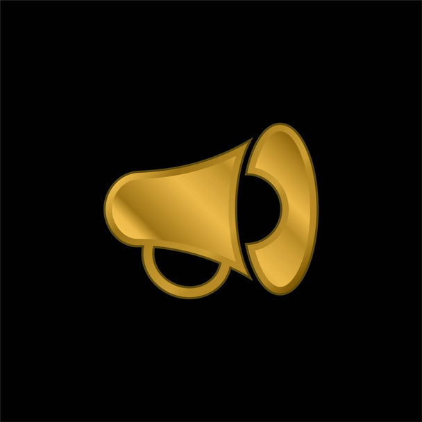 Altın kaplama metal simge veya logo vektörü duyurusu - Vektör, Görsel