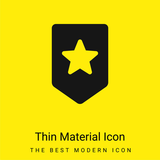 Marcador mínimo icono de material amarillo brillante - Vector, imagen