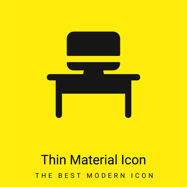 Administrador mínimo icono de material amarillo brillante - Vector, imagen