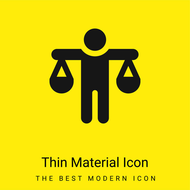 Equilibrio minimale brillante icona materiale giallo - Vettoriali, immagini