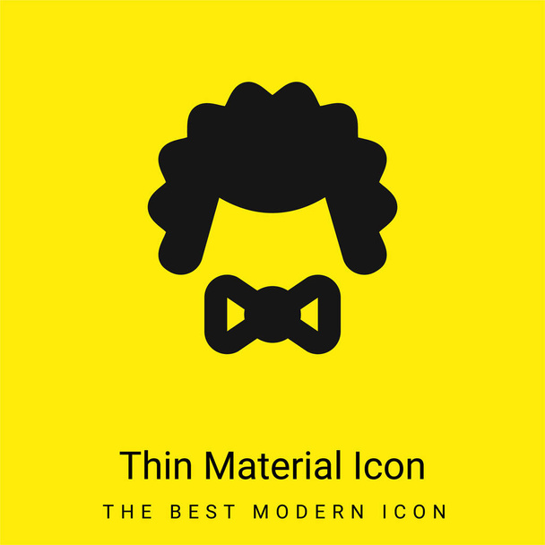 Bowtie minimaal helder geel materiaal icoon - Vector, afbeelding