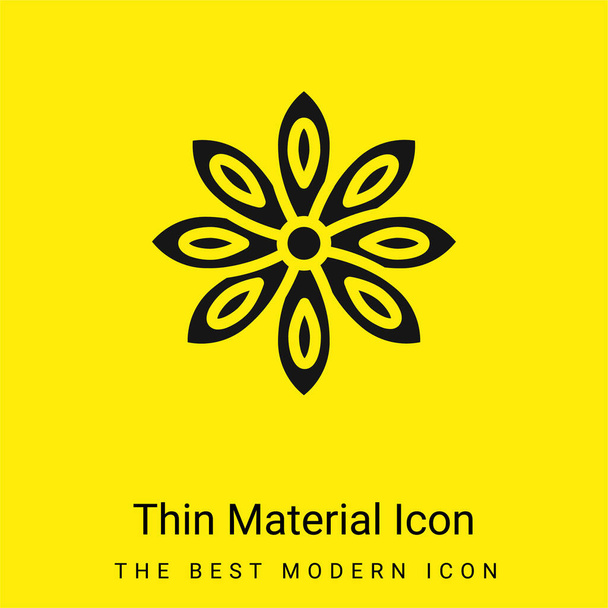Anice icona materiale giallo brillante minimo - Vettoriali, immagini